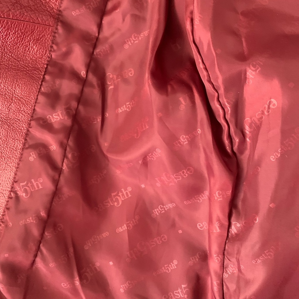 NWT East Fifth Red Genuine Leather Jacket – Belted, Lined | Size L | $225 Retail - Picture 2 of 5